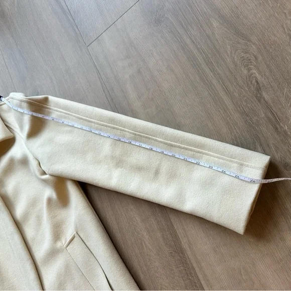 Express Classic Cream Wool Coat - Picture 5 of 9